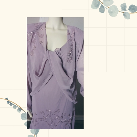 SL Fashion Cocktail Dress 2pc light purple pre-owned Size 14 - Picture 9 of 13